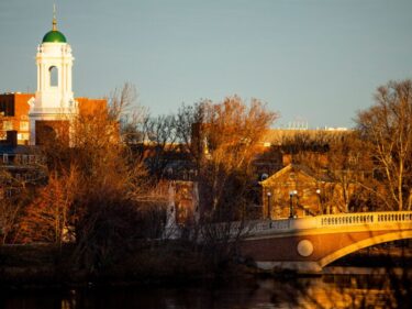 View of campus from the Charles River.
