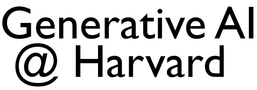 rapid research report on generative ai A logo that says Generative AI at Harvard