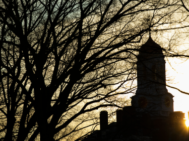 sunrise over Dunster.