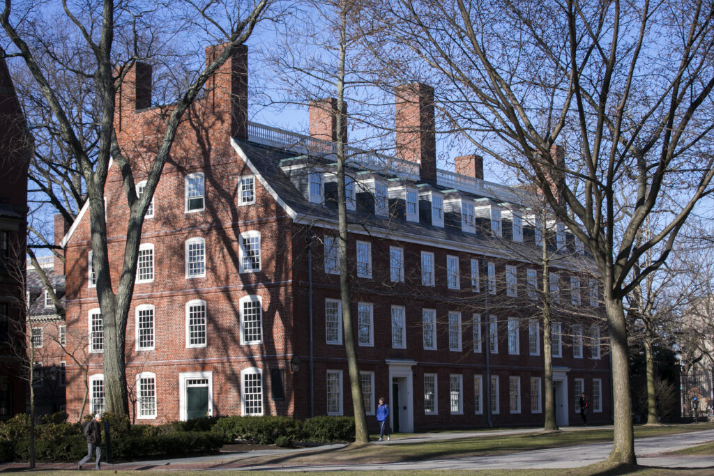 Mass Hall in the winter