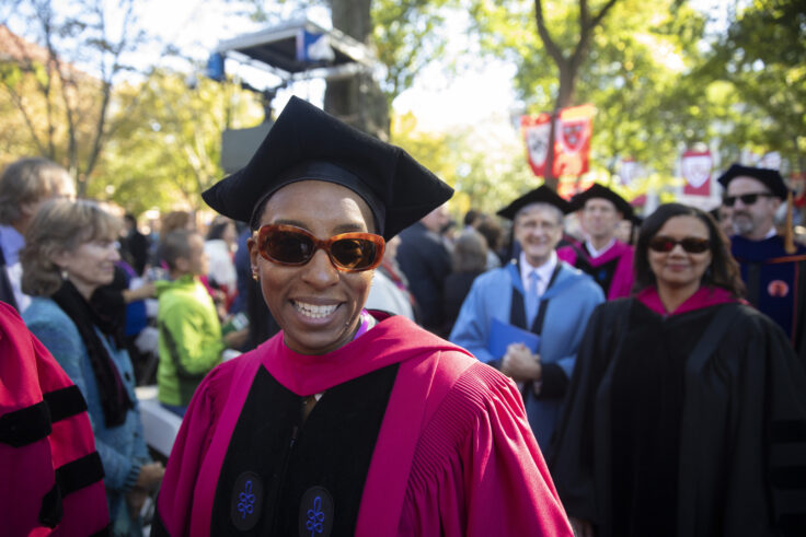 Claudine Gay in commencement attire