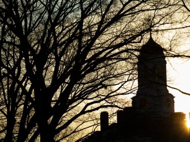 sunrise over Dunster.