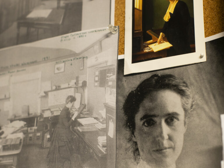 A collage of women who worked at Harvard as "Computers".