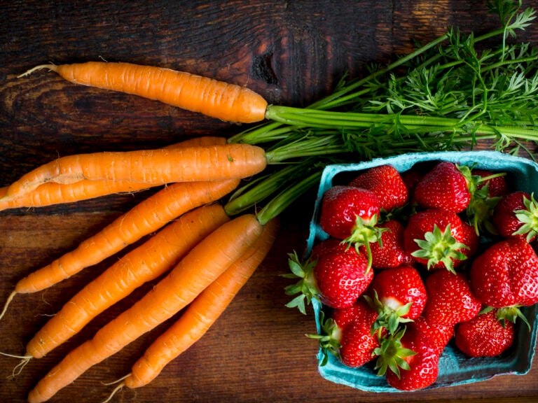 Carrots and strawberries