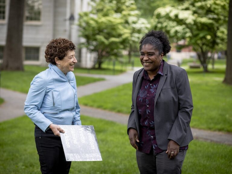 Two professors in Harvard Yard