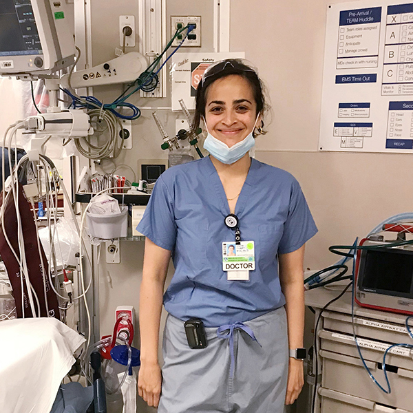 Medical School student Anita Chary at the hospital 