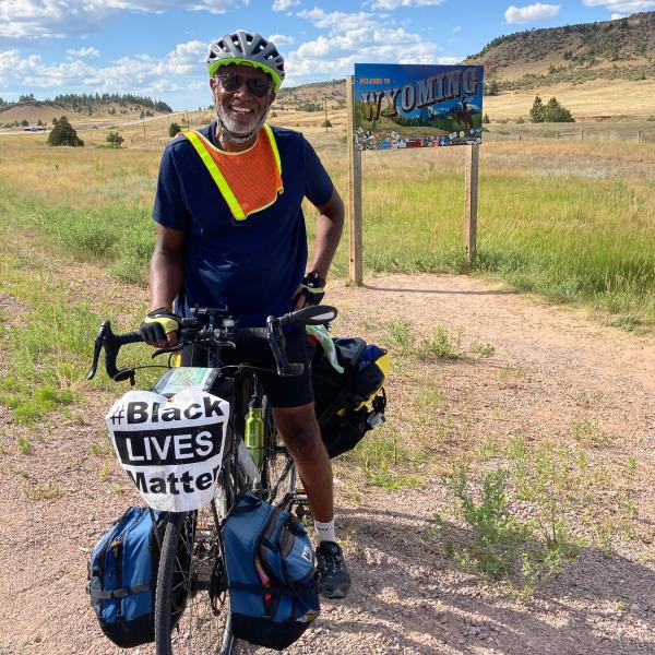 Professor Scott Edwards on his bike