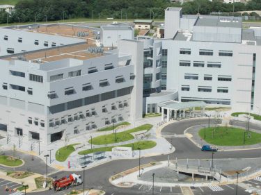 Arial photo of a hospital