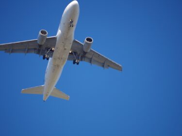 A plane taking off