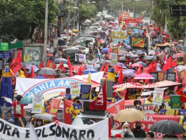 Protesters in the streets of Brazil