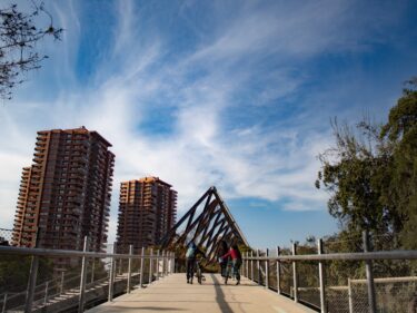 A foot bridge in Chile