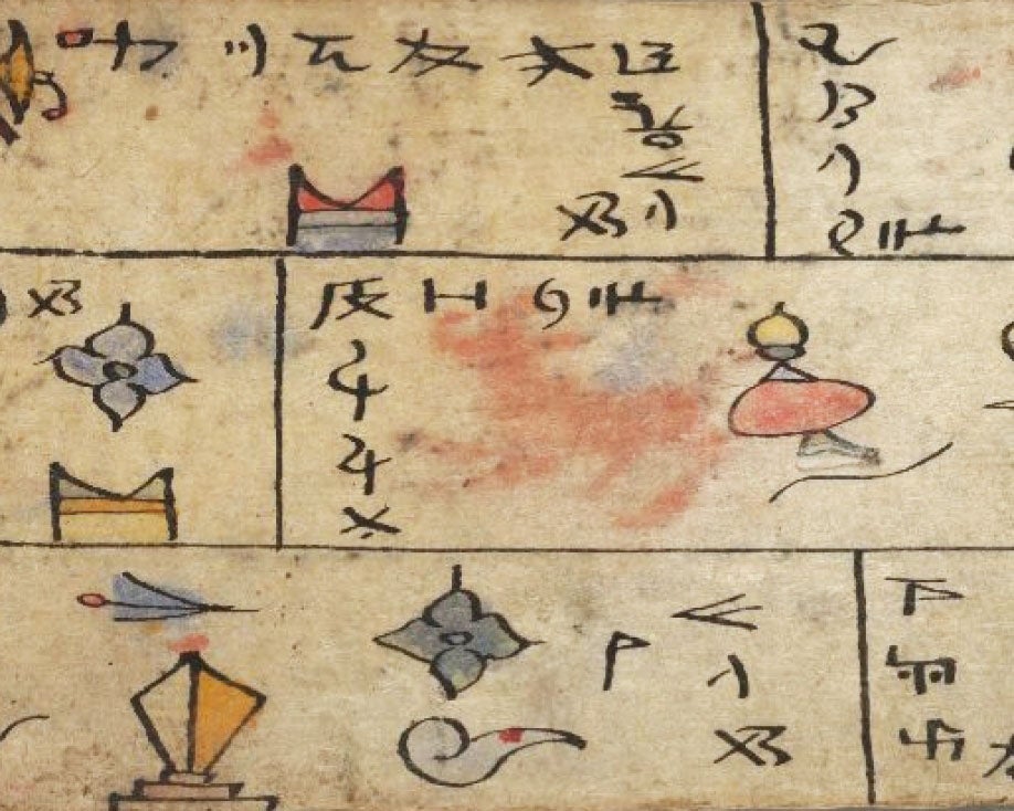 pictographs on parchment