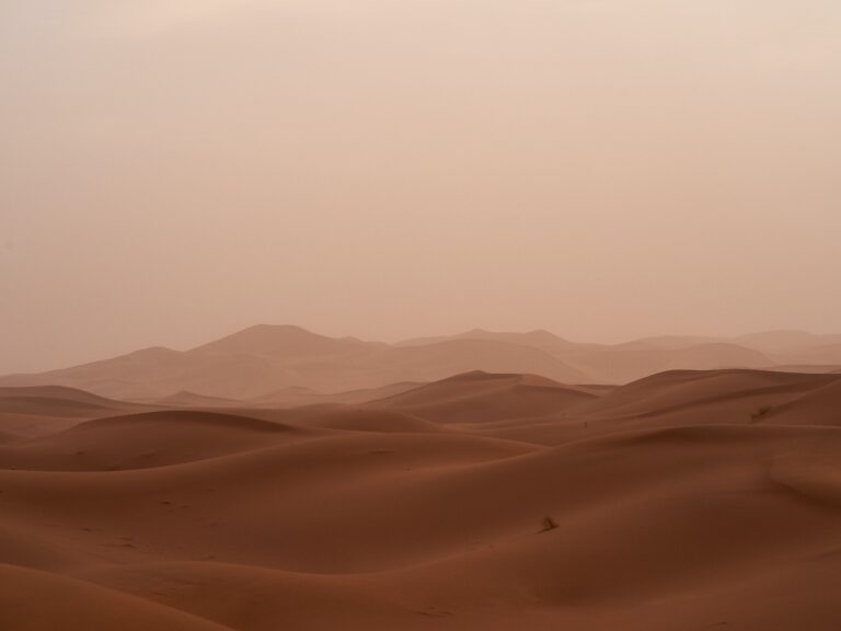 A sandstorm in the desert