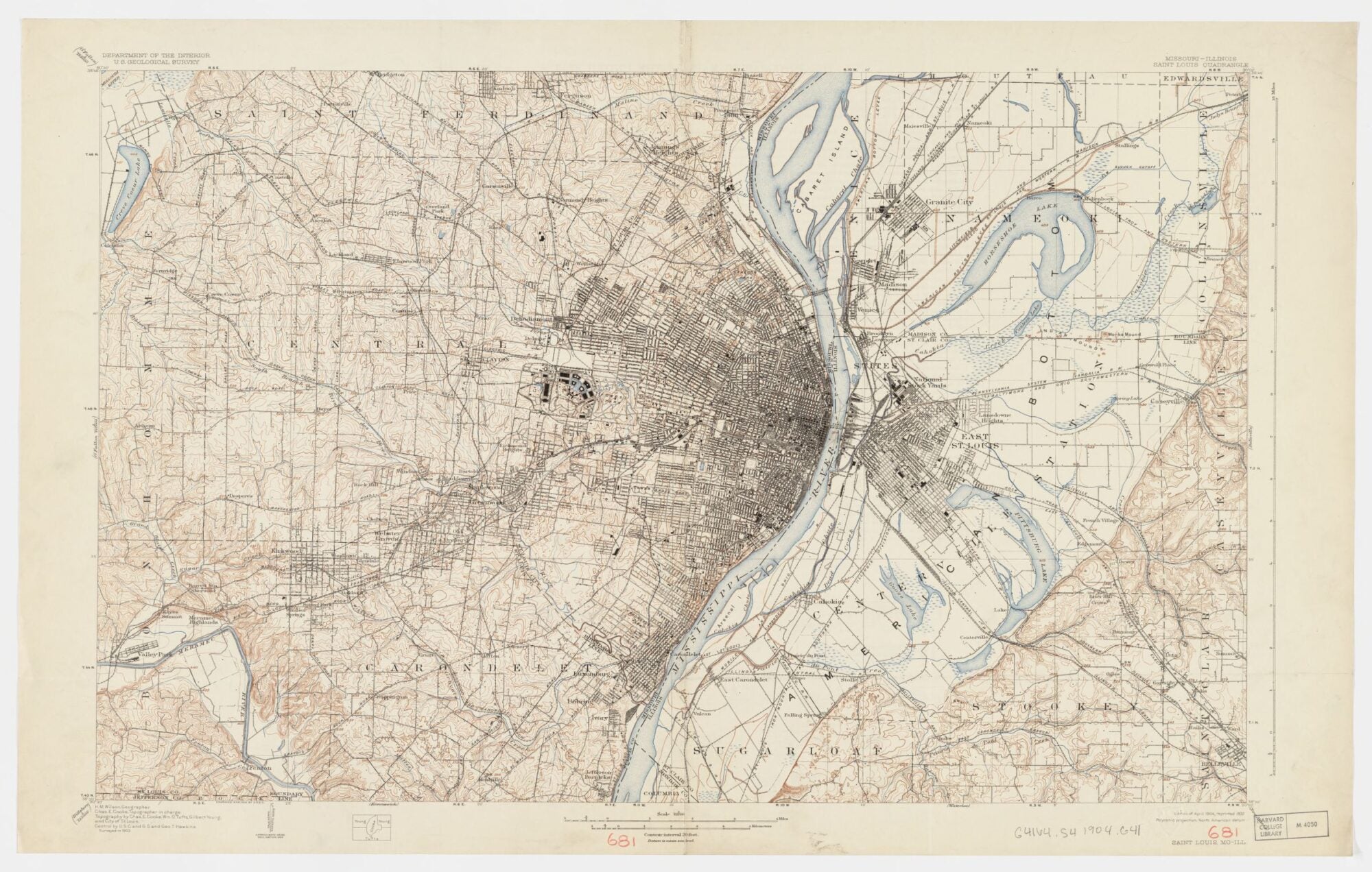 An old map of St. Louis