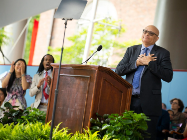 Larry Wilmore at a podium