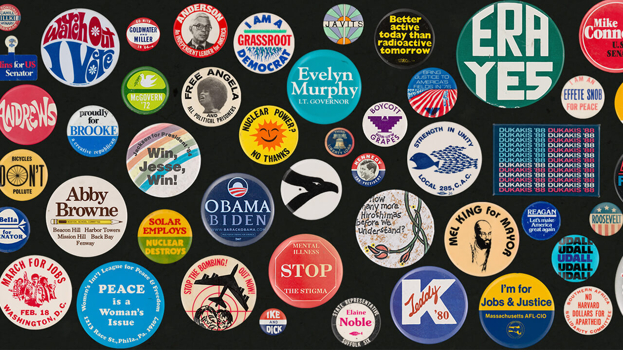 harvard business library Political buttons