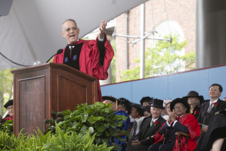 Tom Hanks at a podium