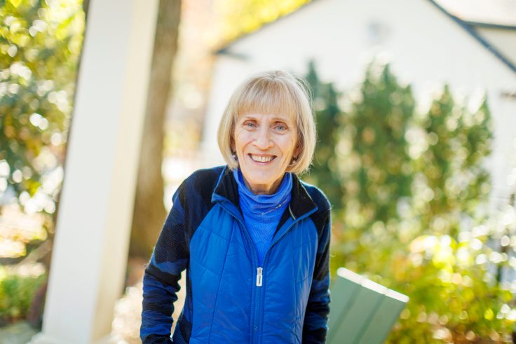 Claudia Goldin standing outside