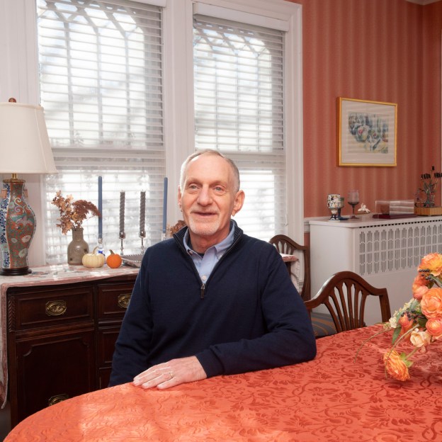 Robert Waldinger at his dining room table