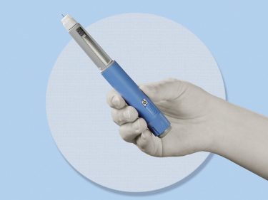 Close up of a GLP-1 injector