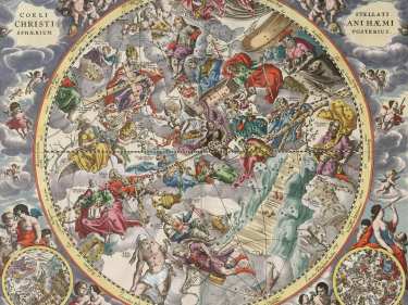 An illustrated view of the constellations