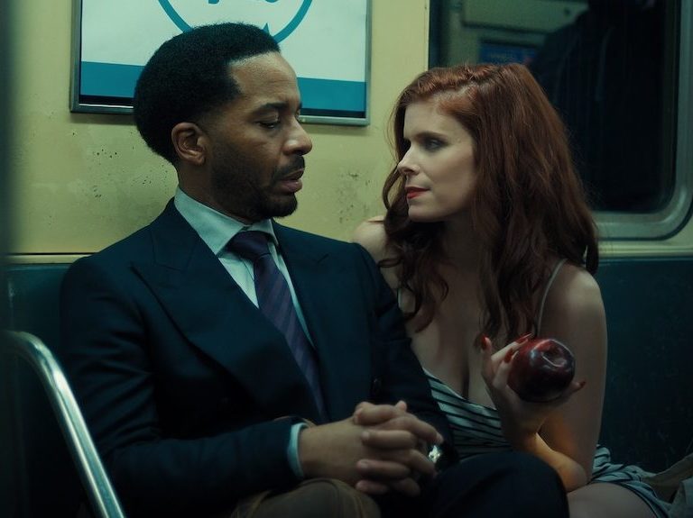 Two people looking at each other