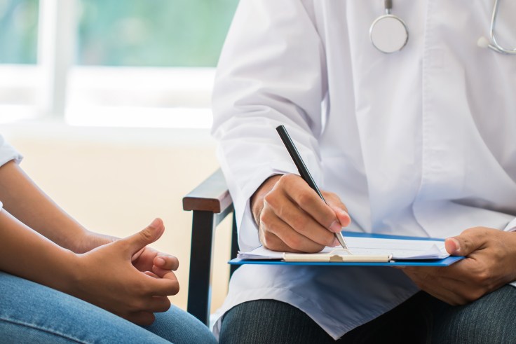 Patient speaking with a doctor