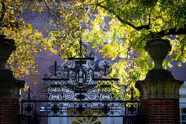 An iron gate in Harvard Yard